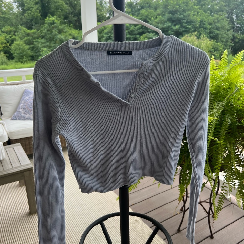 brandy button up sweater